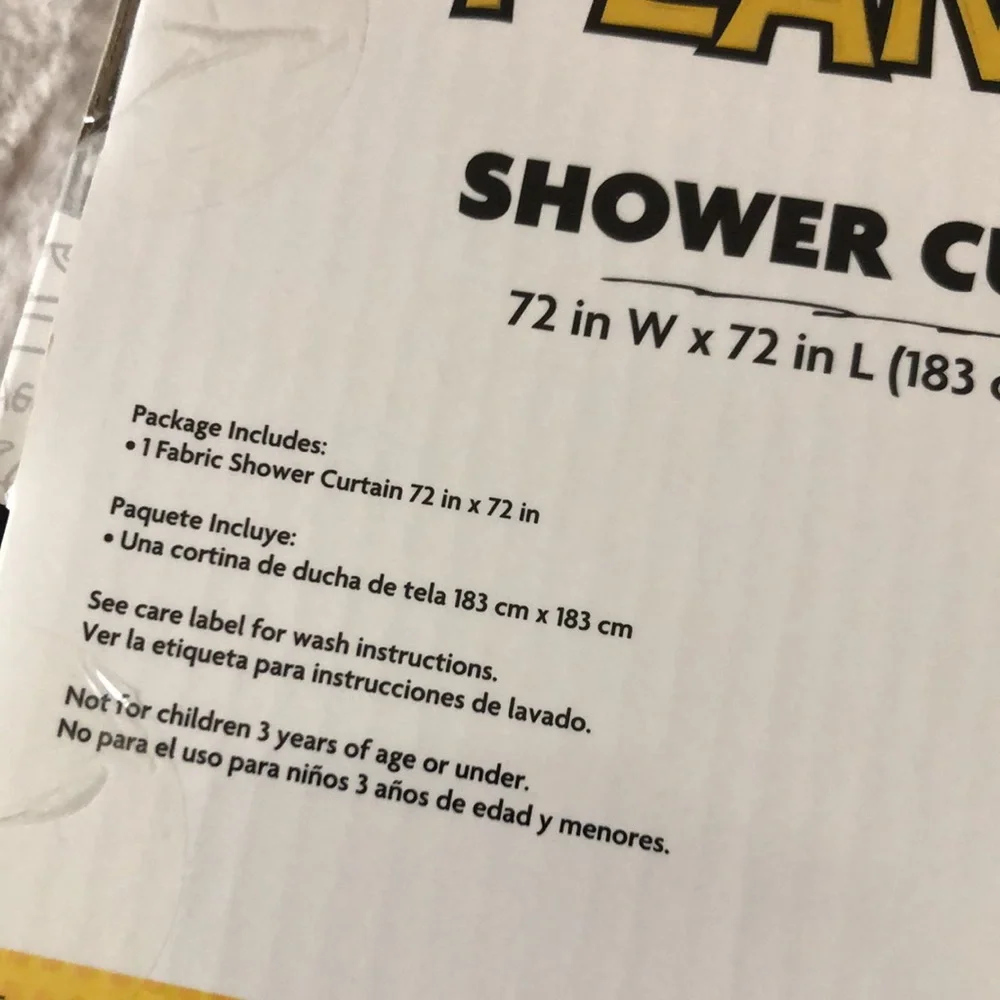Peanuts Characters Shower Curtain with Snoopy & Charlie Brown